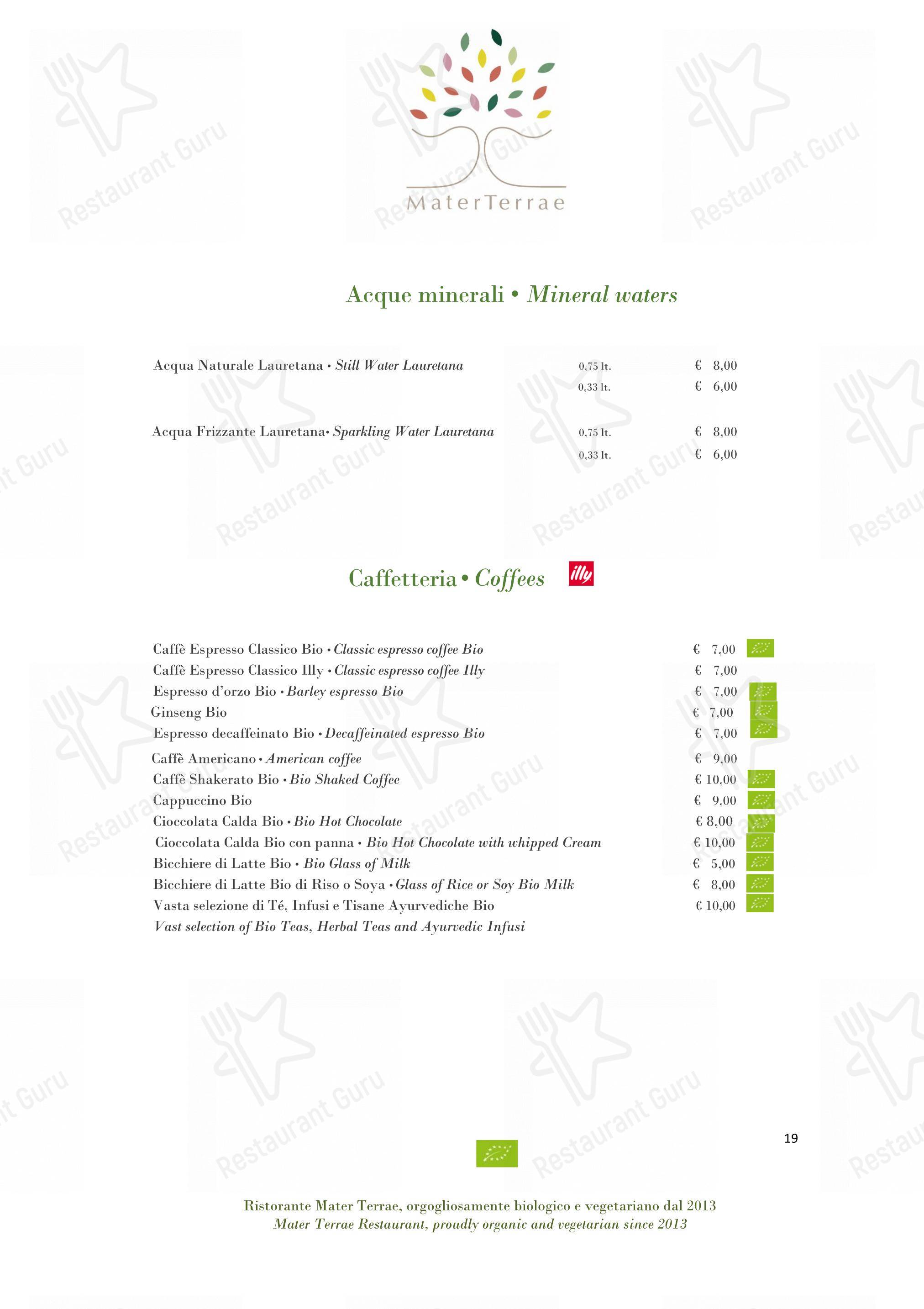 菜单 per Mater Terrae ristorante