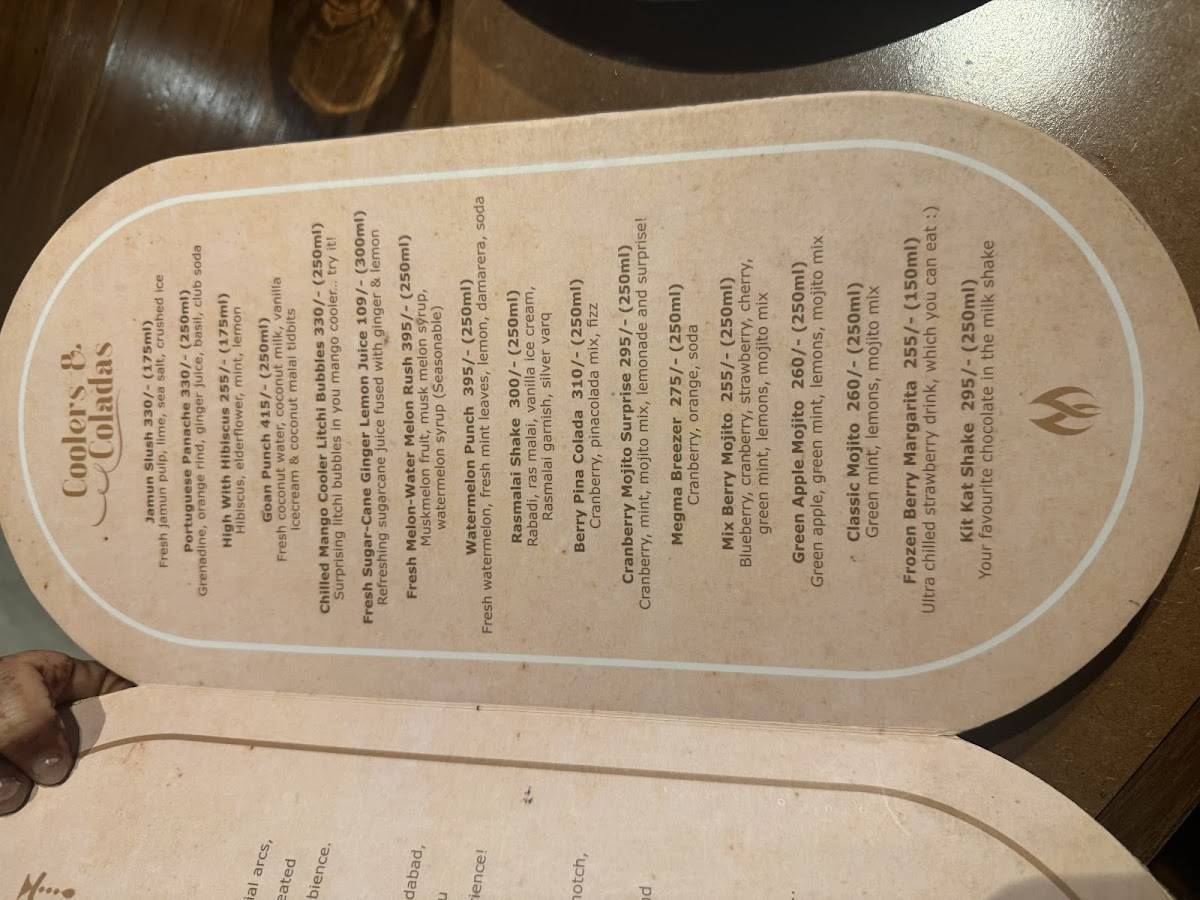 Megma Restaurant & Banquets menu