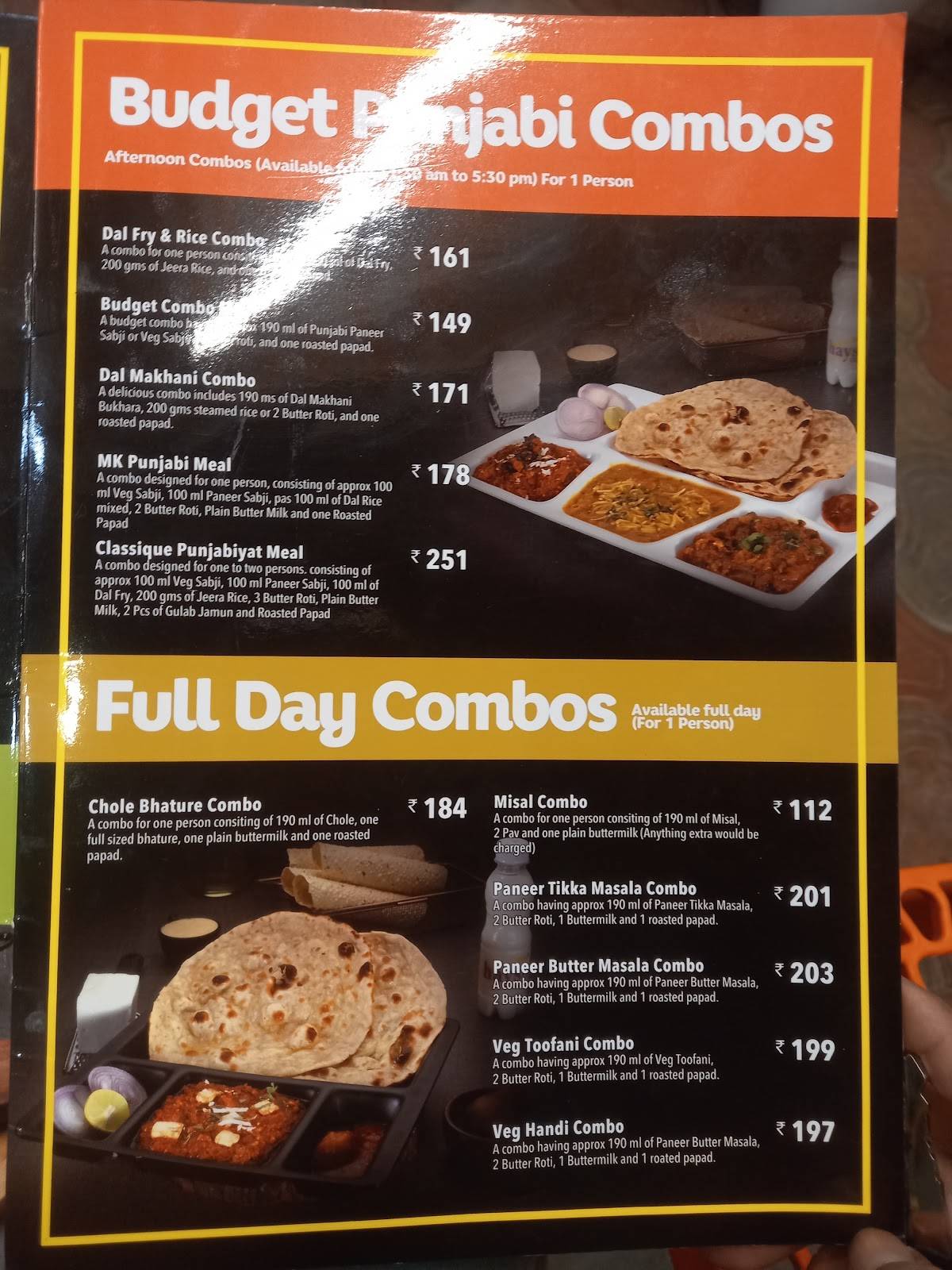 Mehul's Kitchen Rajkot - Fix Punjabi Thali, Best Chole Bhature, Famous Dal Khichdi, Good Packed Food, Lunch Meal in Rajkot menu