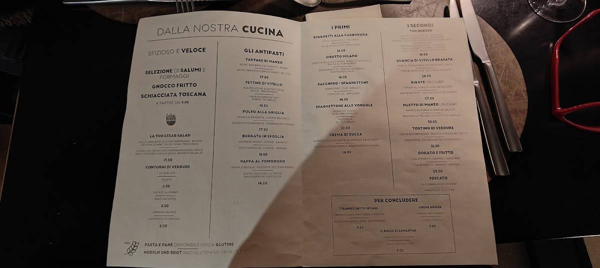 Menu di TUO Bar & Bistro - House of Edelschwarz 