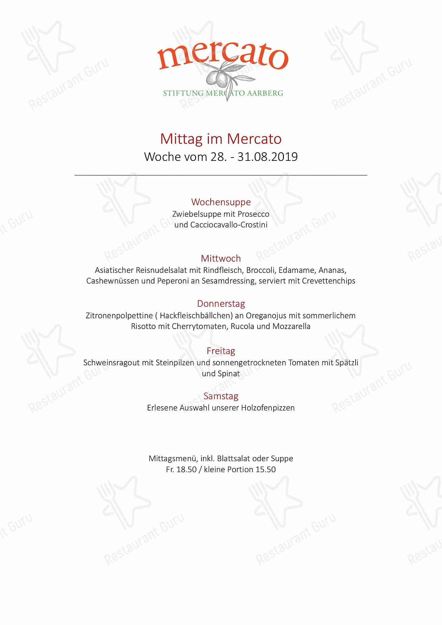 Christmas Menu per Mercato in Aarberg