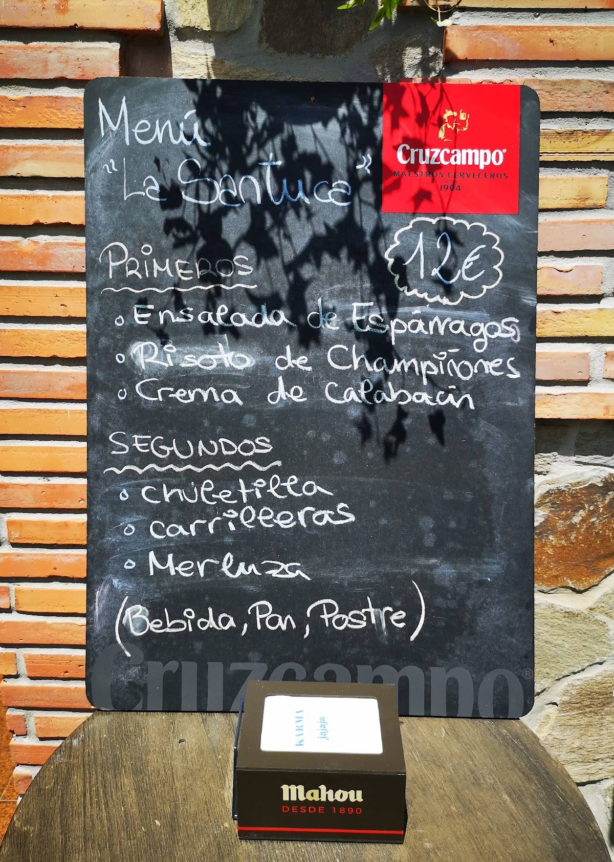 Carta del restaurante Mesón la Santuca Santillana del Mar