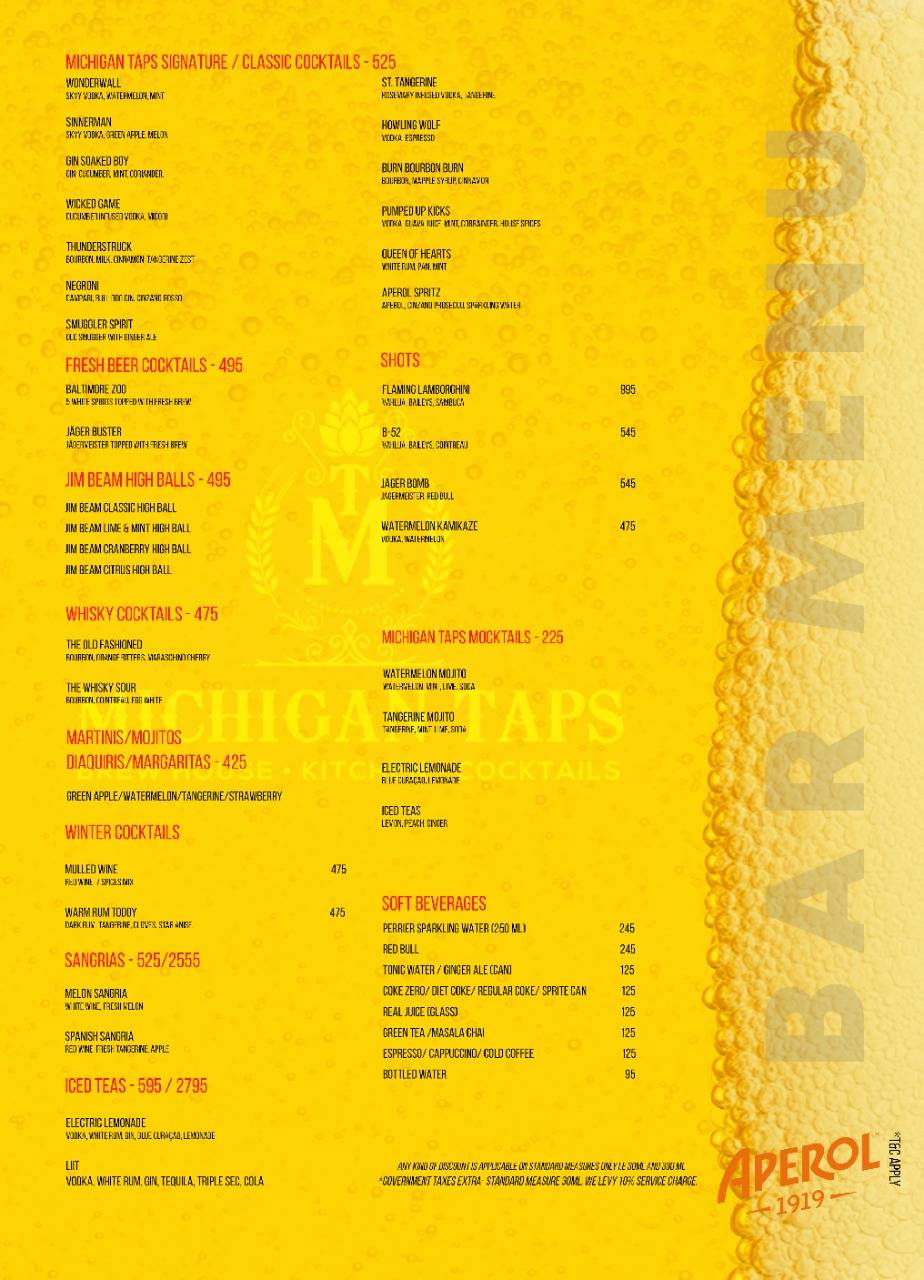 7 Degrees Brauhaus menu