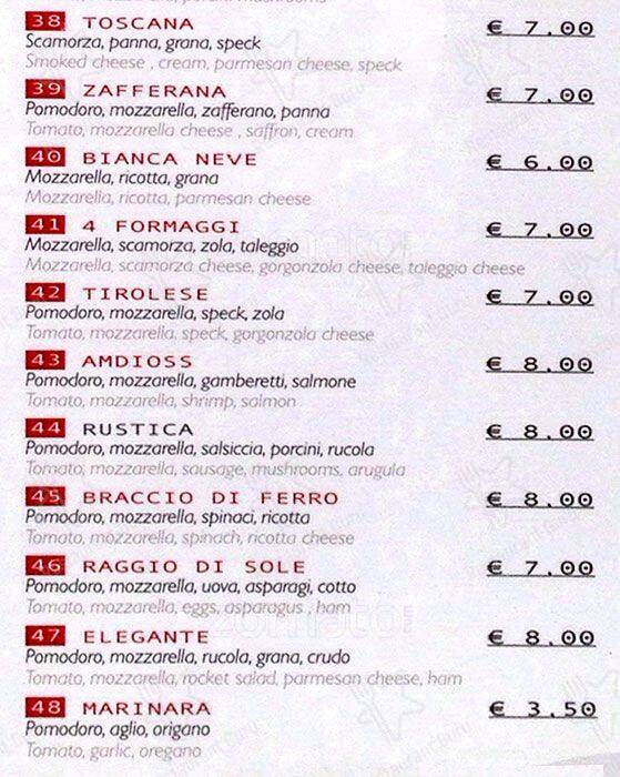 Menu di Stella di Juliette 