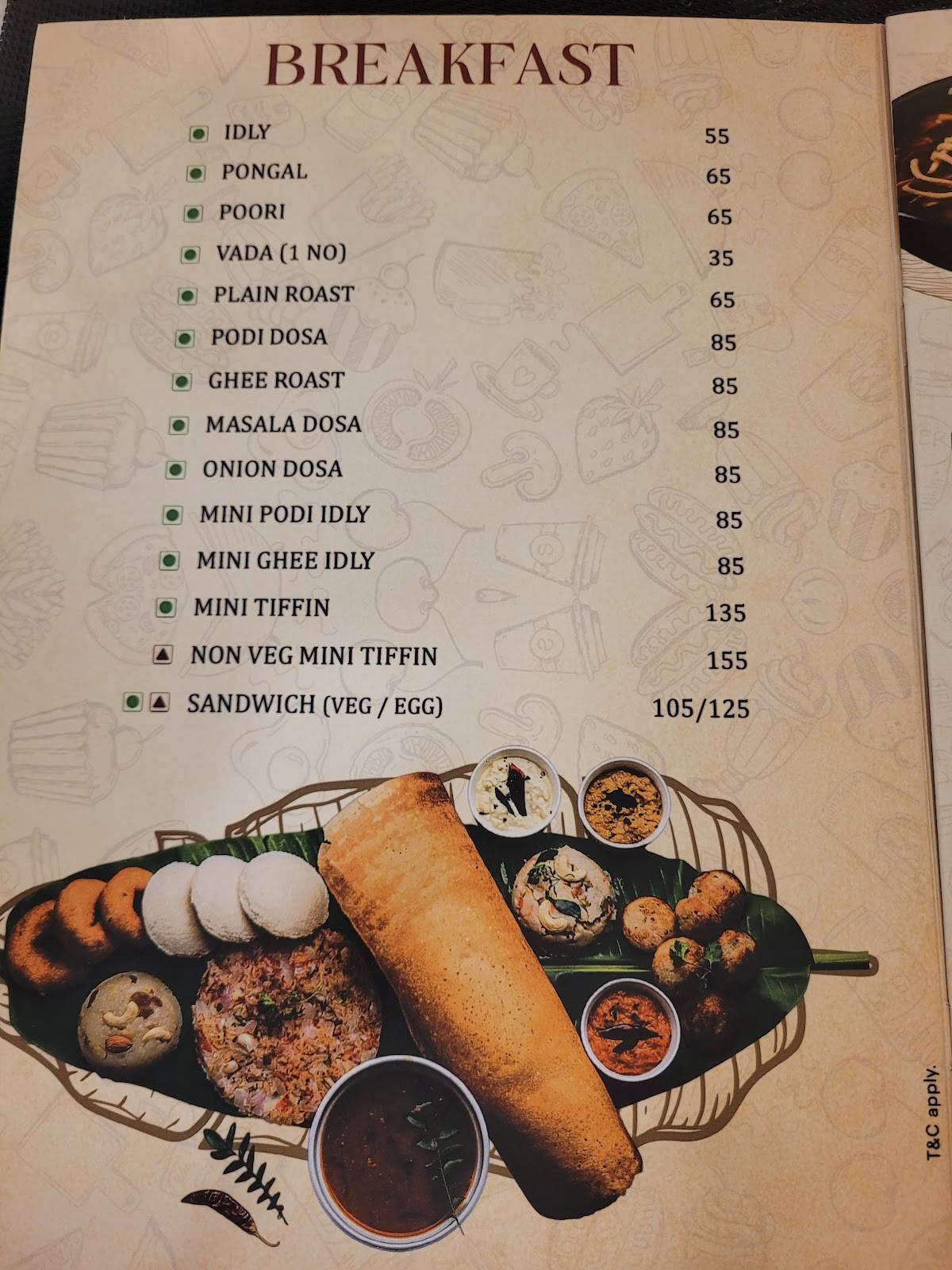 Mirchi Express Restaurant menu