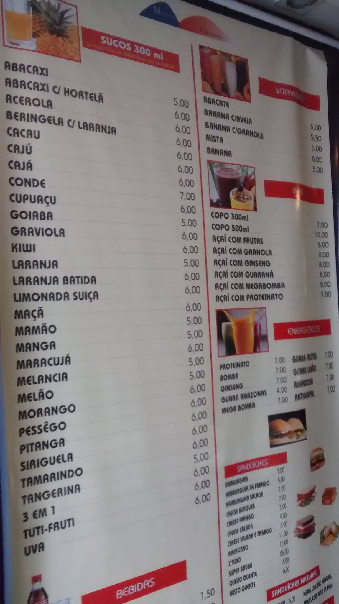 Mistura Gourmet cardápio
