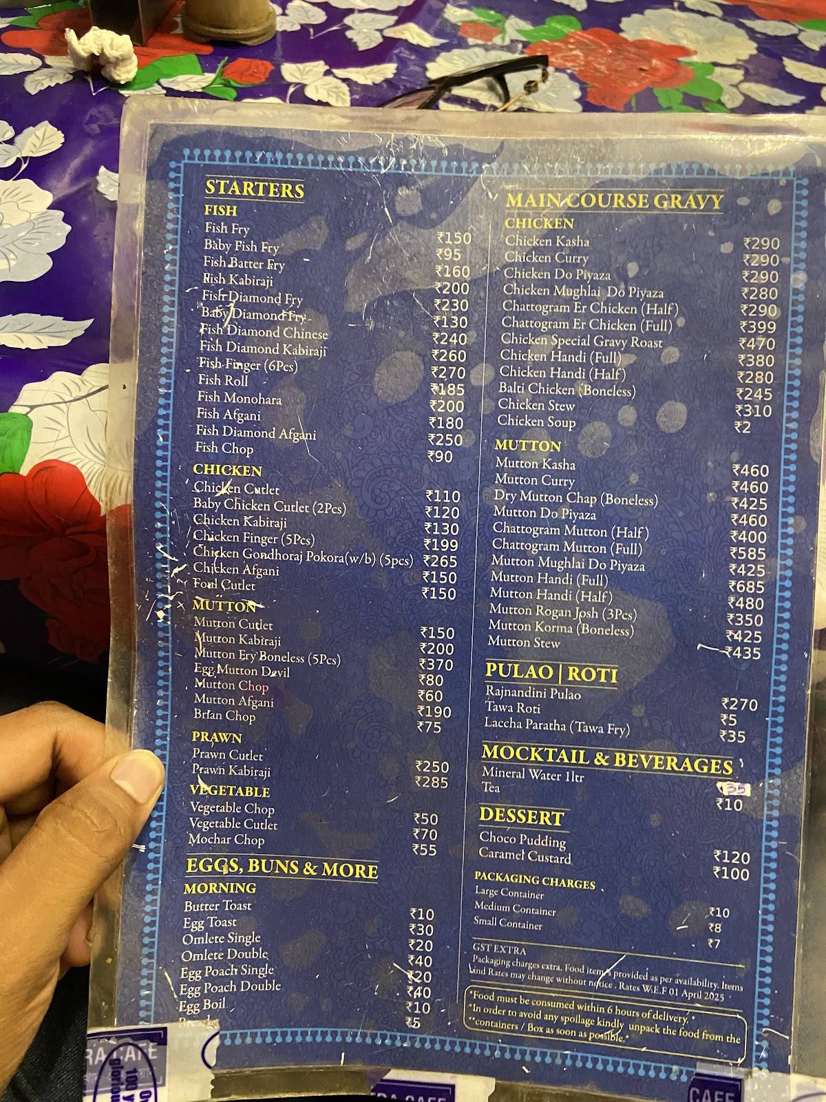 Mitra Cafe - Sovabazar menu