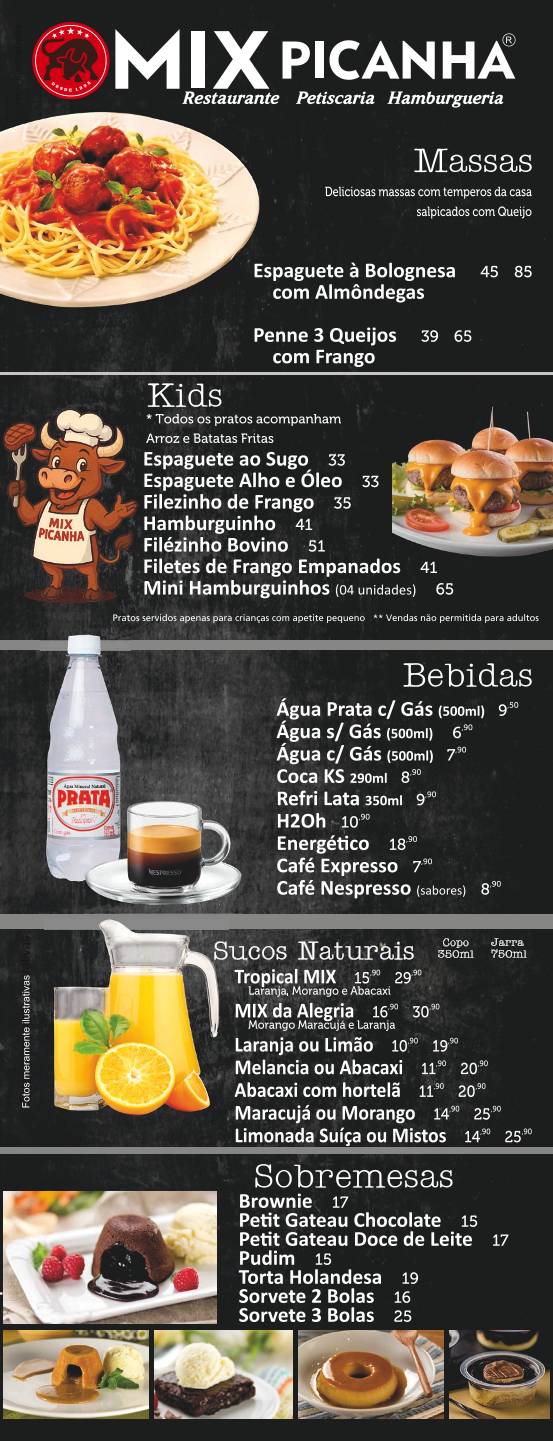 Mix Picanha Olímpia cardápio