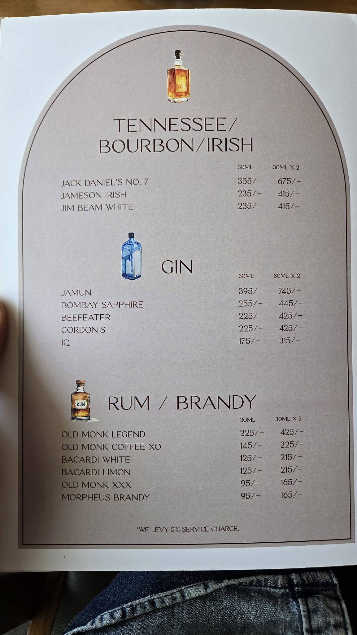 Mocha Café & Bar menu