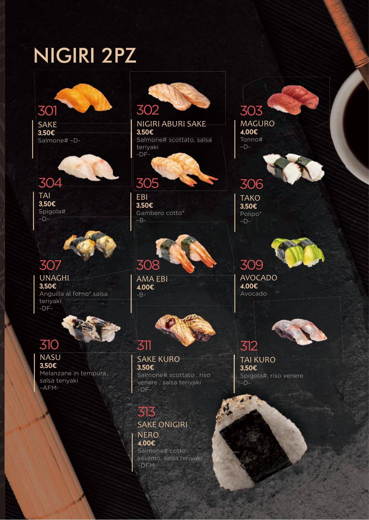 Menu di Moku Tiburtina 