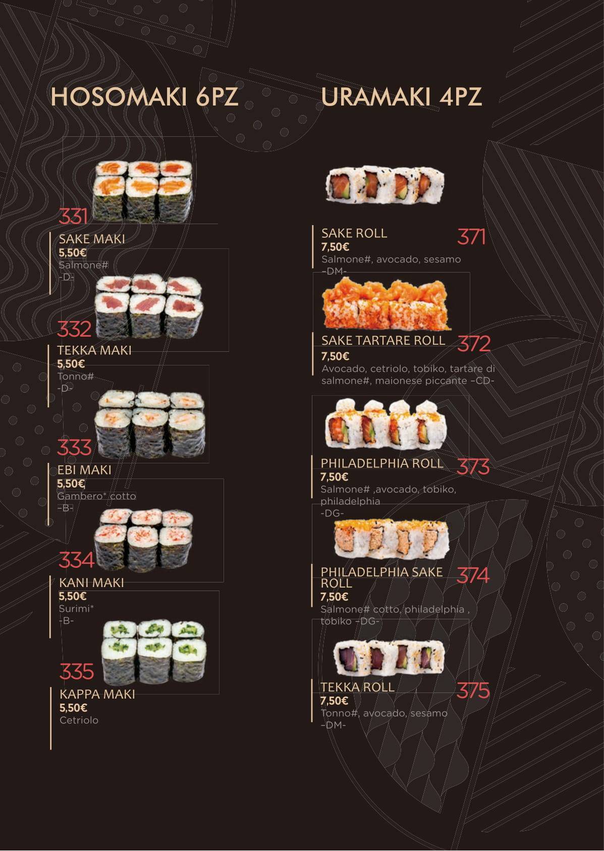 Menu di Moku Tiburtina 