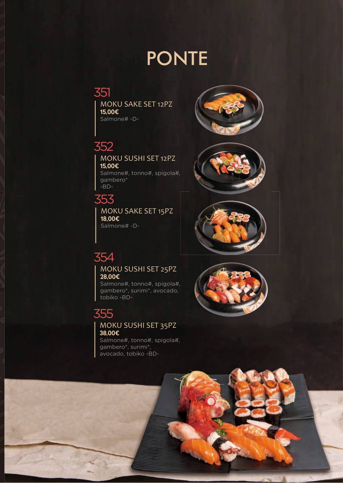 Menu di Moku Tiburtina 