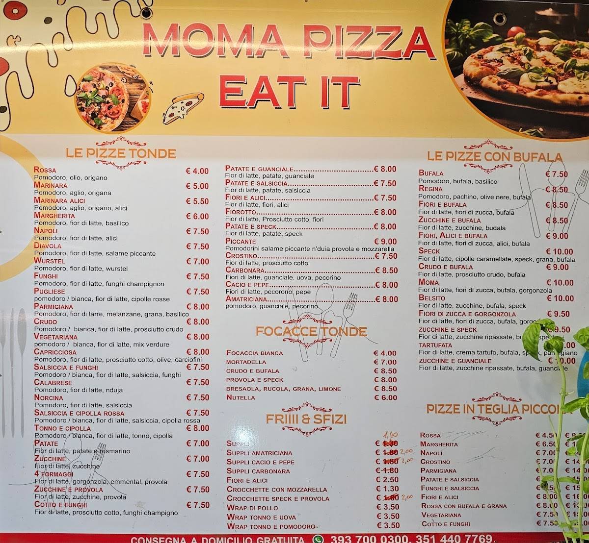 Menu di Moma Pizza 
