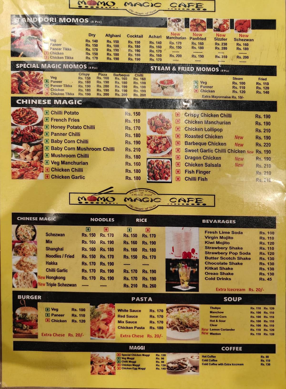 Momo Magic Cafe Howrah-Restaurants in domjur howrah menu