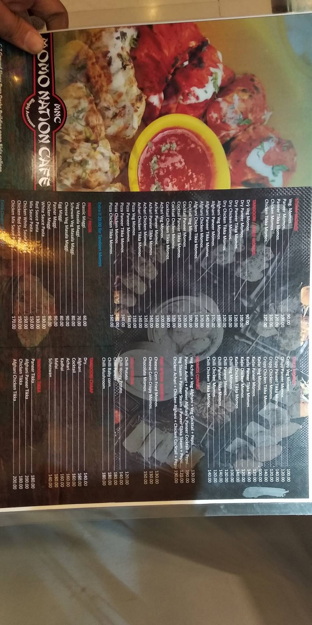 Momo Nation Cafe menu