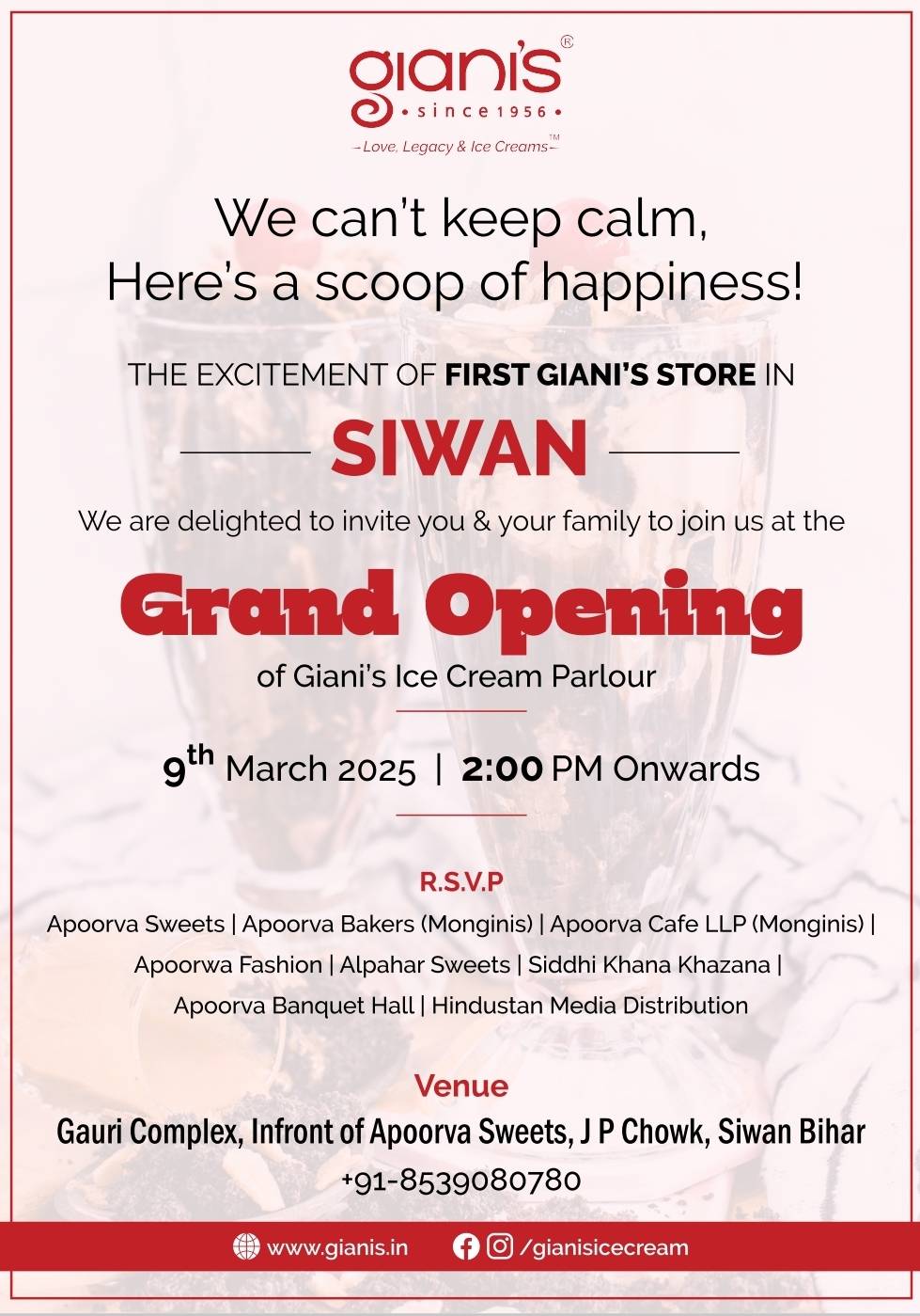 Monginis Cake Shop menu