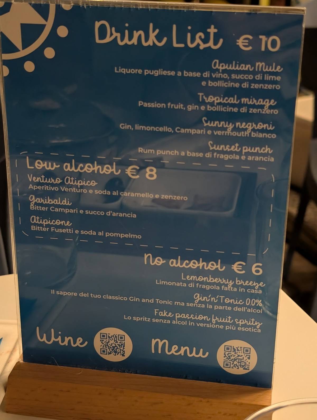 Menu de Atipico