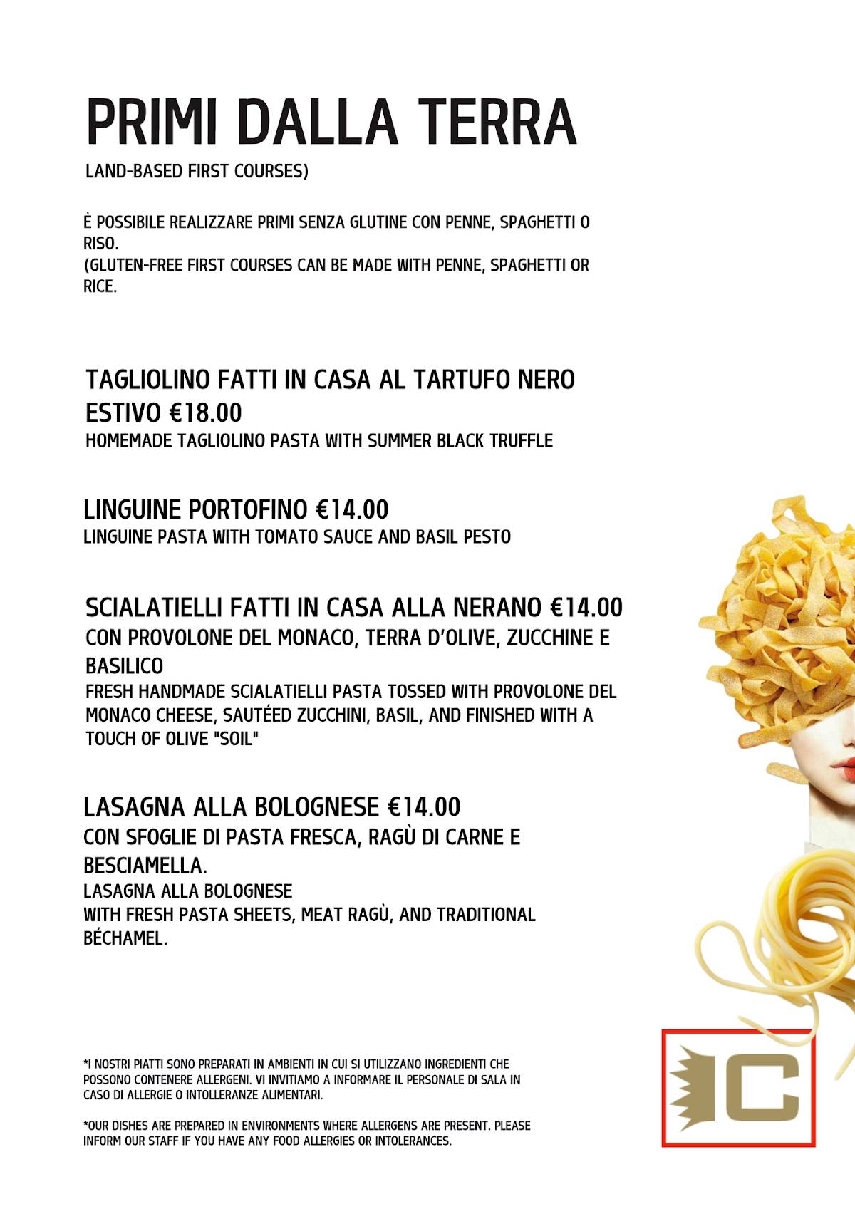 Menu di CENTRALE Ristorante Pizzeria 