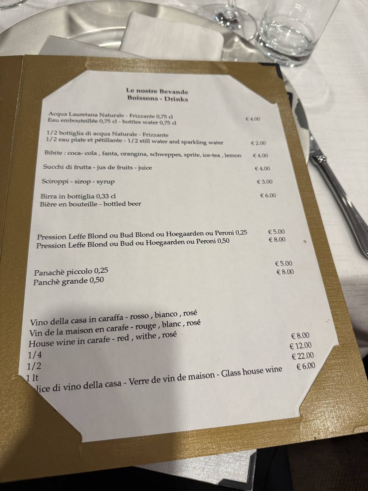 Menu de Isabel