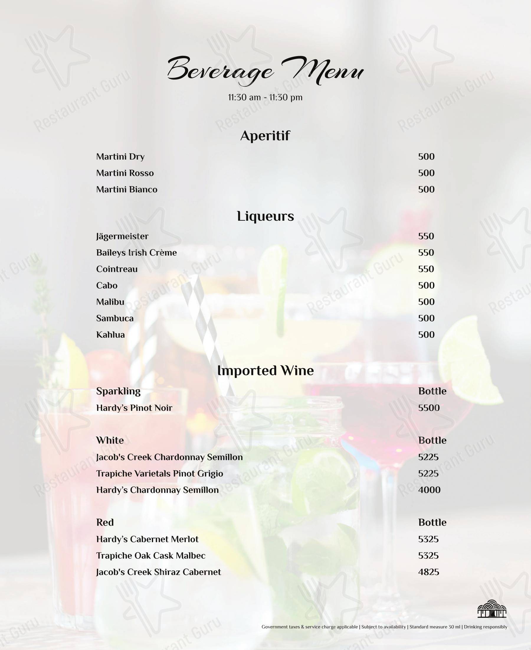 菜单 for the Moon Tree Cafe cafe