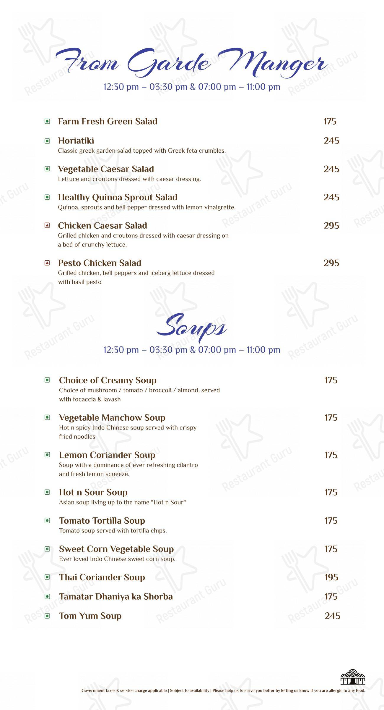 Moon Tree Cafe in Kolhapur - Menu bar