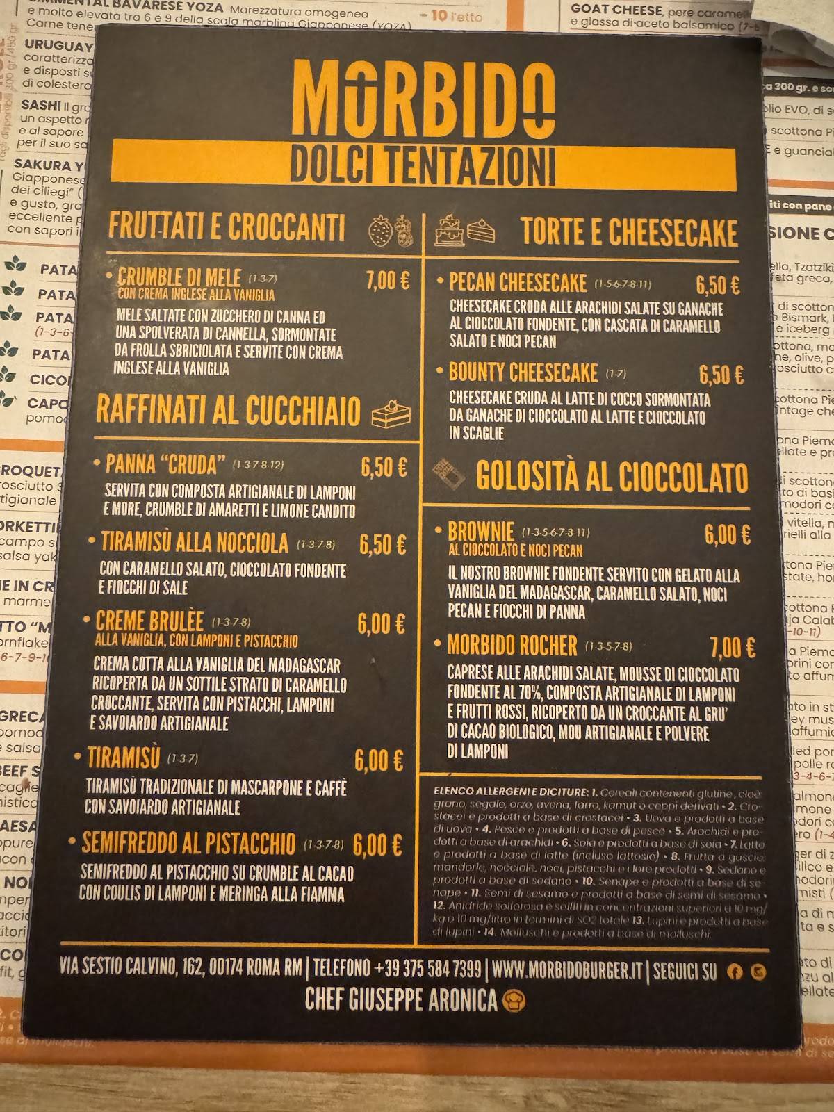 Menu di Morbido 