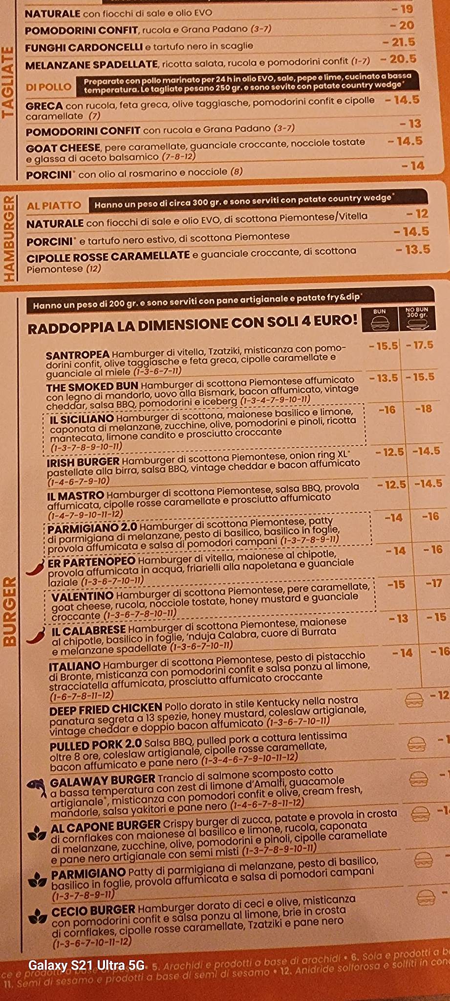 Menu di Morbido 