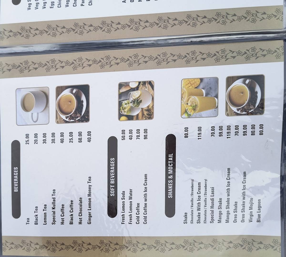 Mount View Cafe& Restro menu