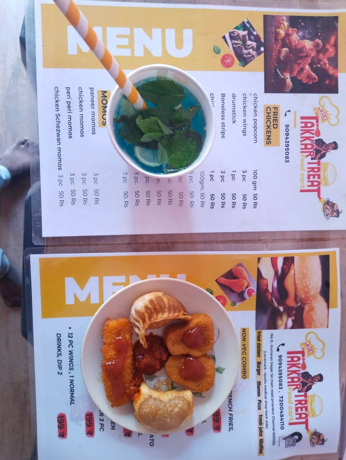 Mr_R.D TAKKAR TREAT FOOD CART menu