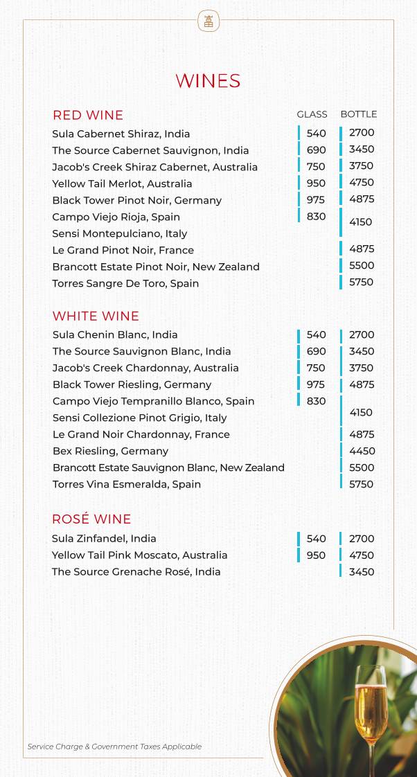 Foo Bandra menu