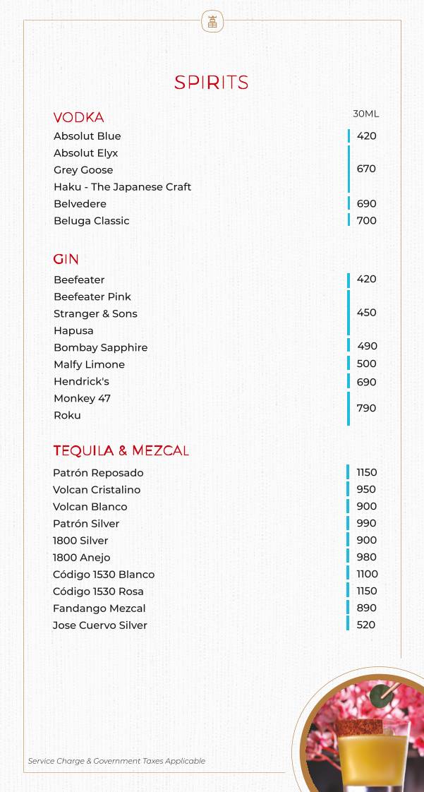 Foo Bandra menu