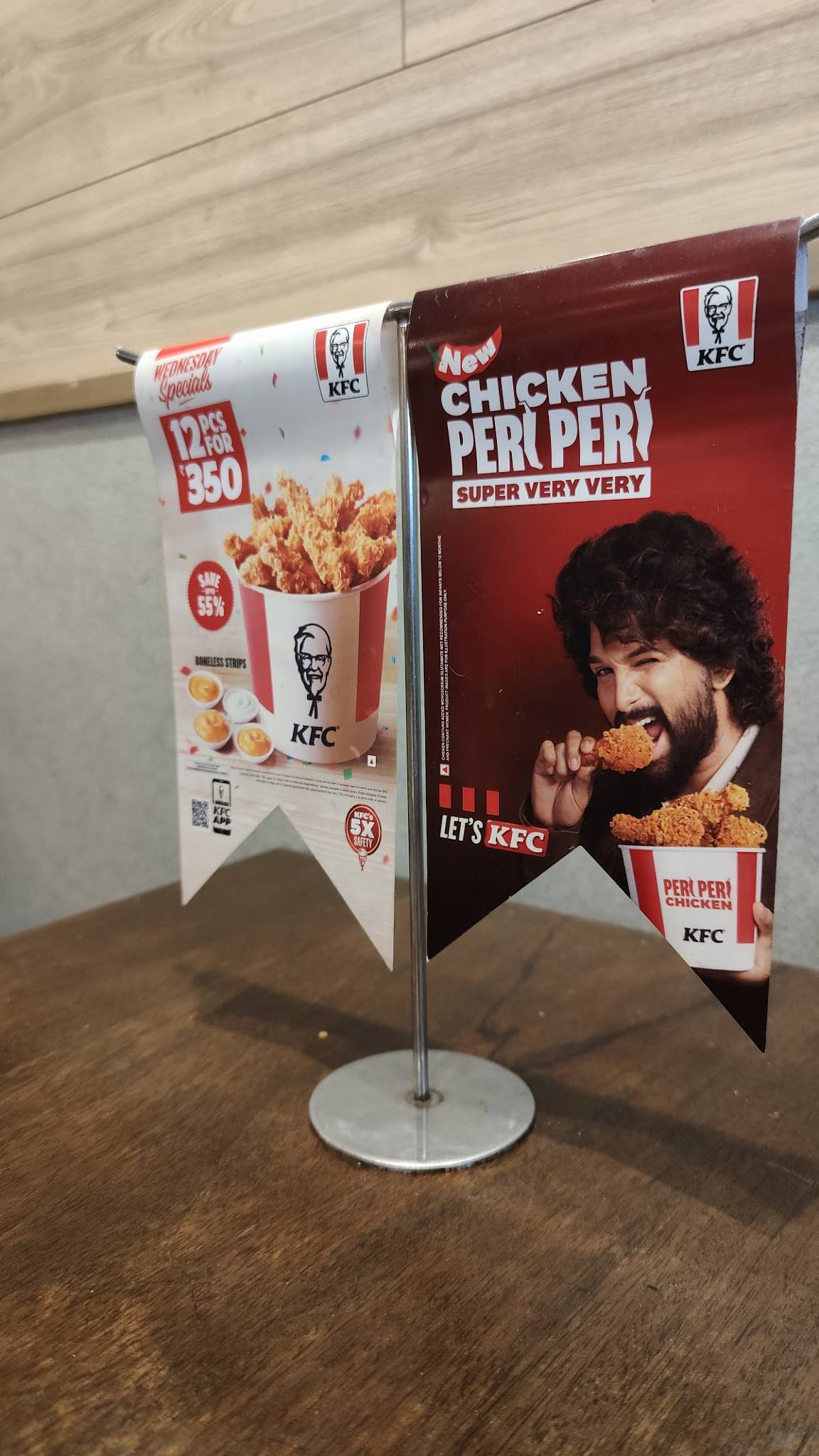 KFC menu