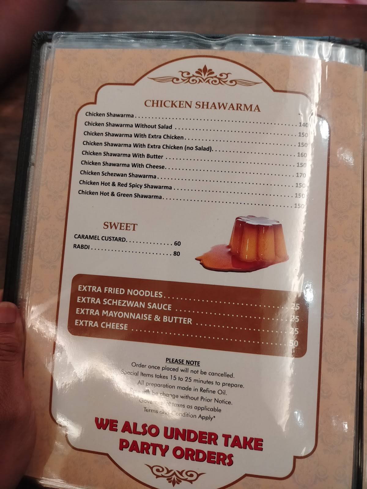 Mao Family Restaurant menu