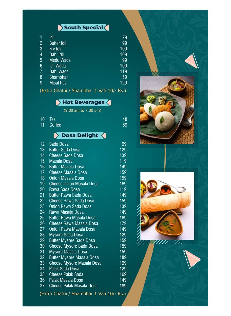 Parivar Veg Restaurant Best family Restaurant menu