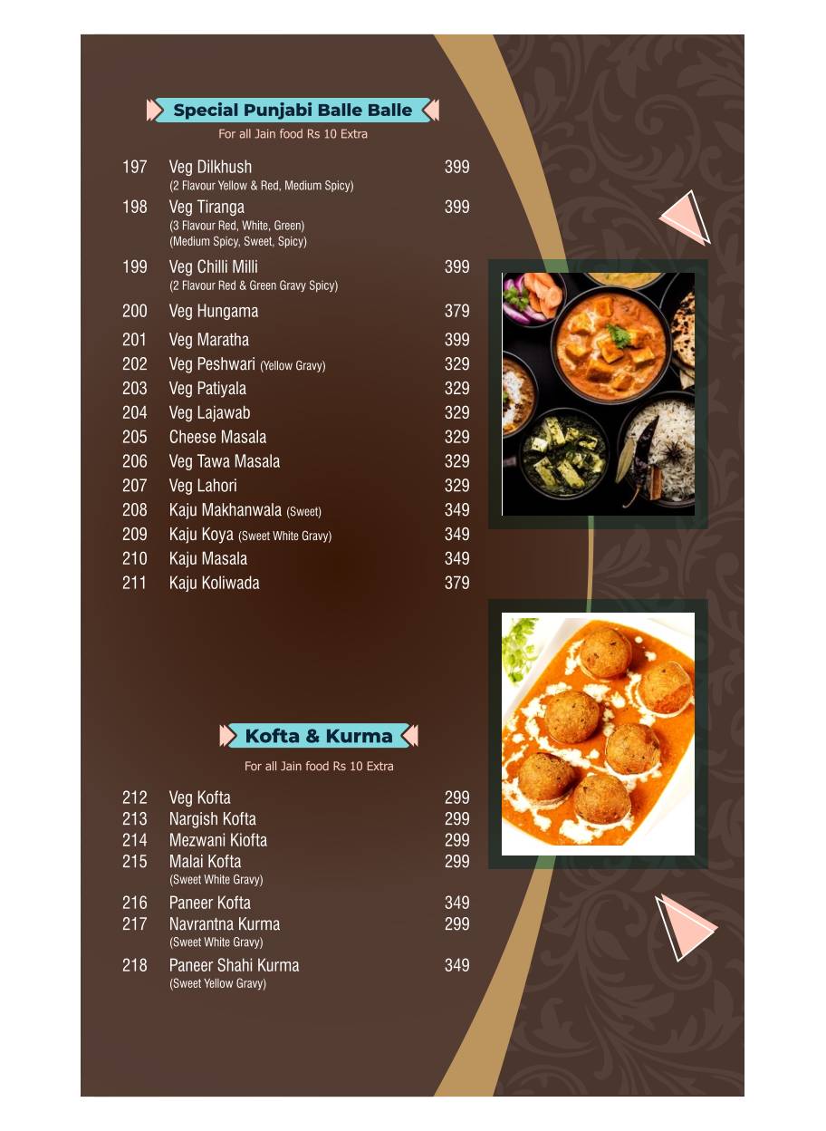Parivar Veg Restaurant Best family Restaurant menu