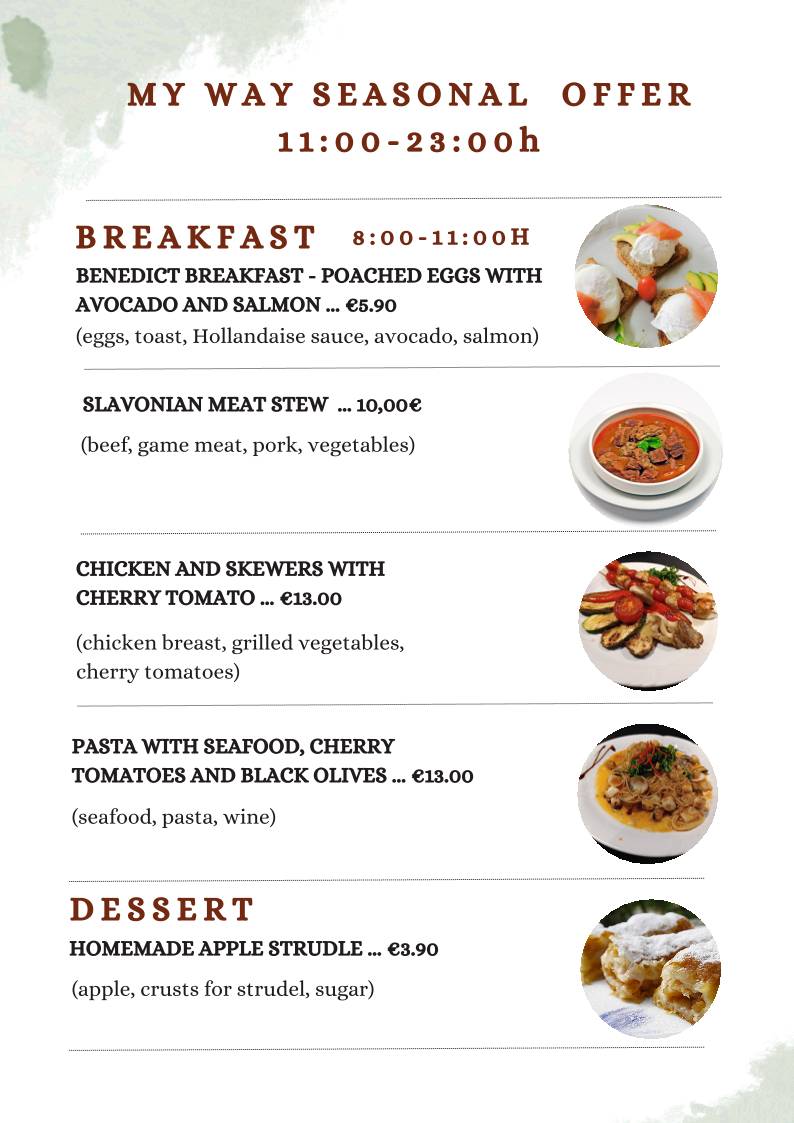 Menu di My Way Bar & Restaurant 