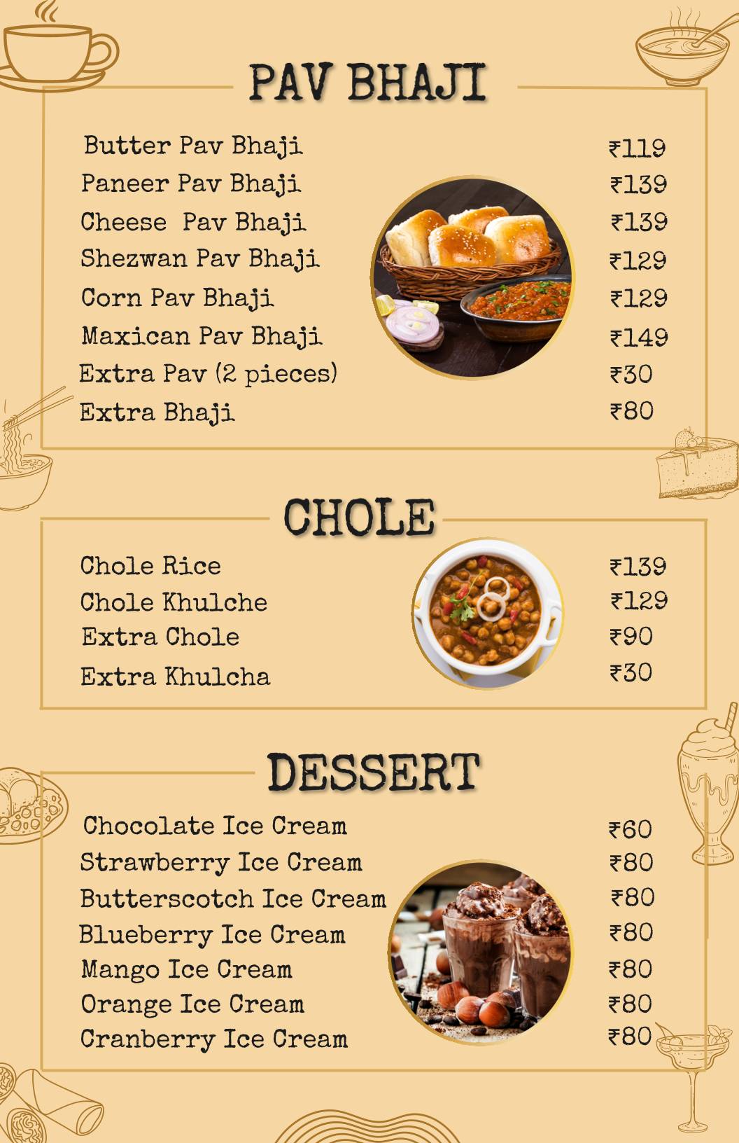 Cafeana Cafe Studio & Lounge menu