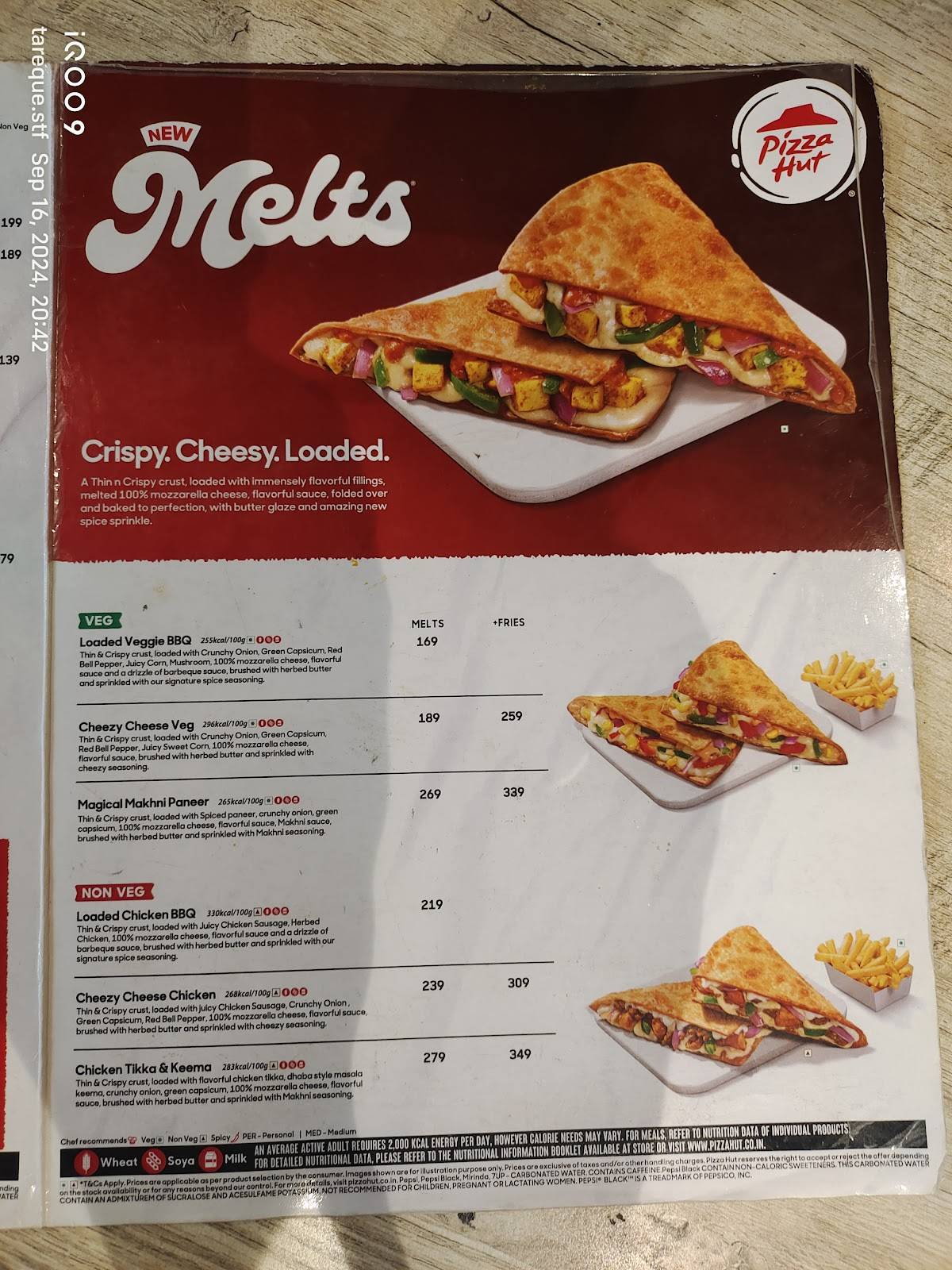 Pizza Hut Shivaji Nagar, Nanded menu