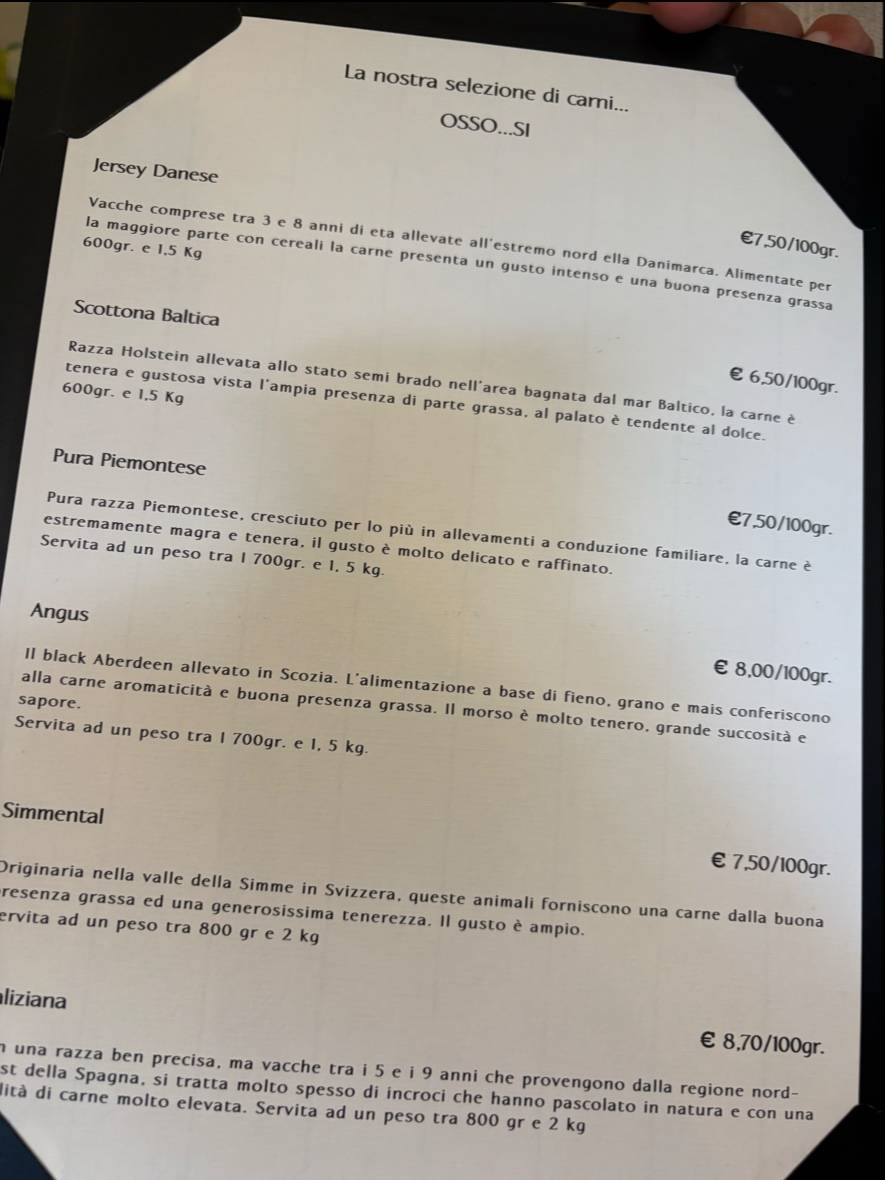 Menu di Tavernetta Colauri 