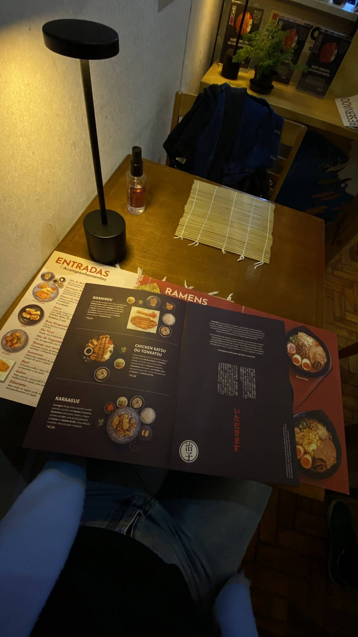 Naruto Ramen cardápio