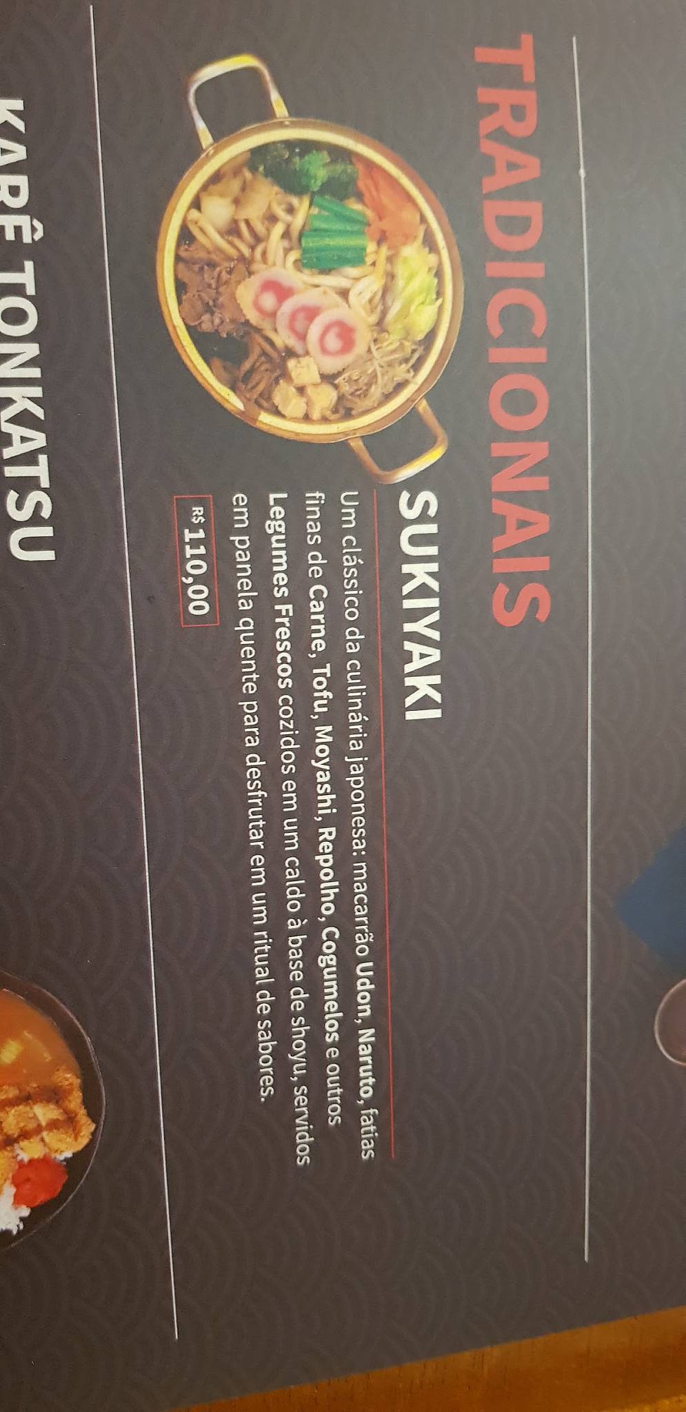 Naruto Ramen cardápio