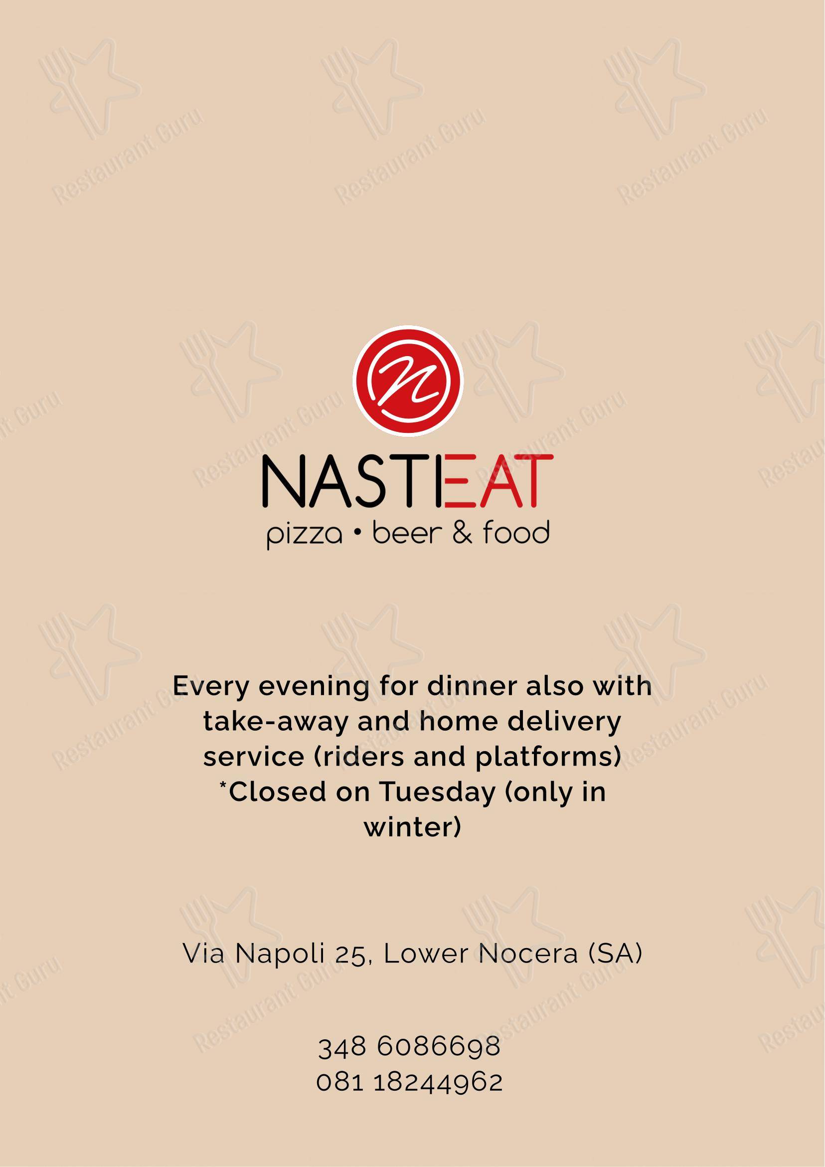 Menu bar per NastiEat in Nocera Inferiore