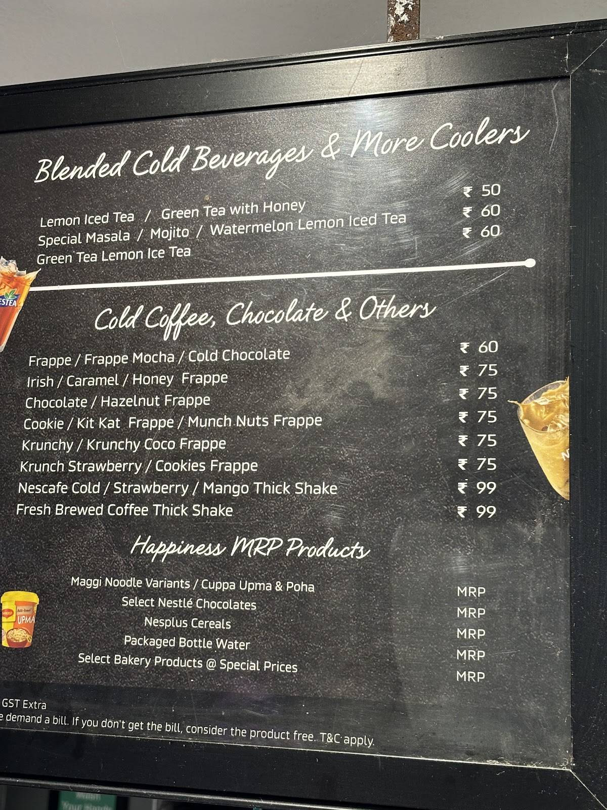 Nescafe menu