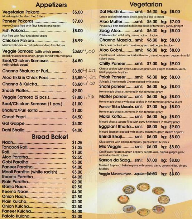 Menu de New Bhaia Sweet Shop