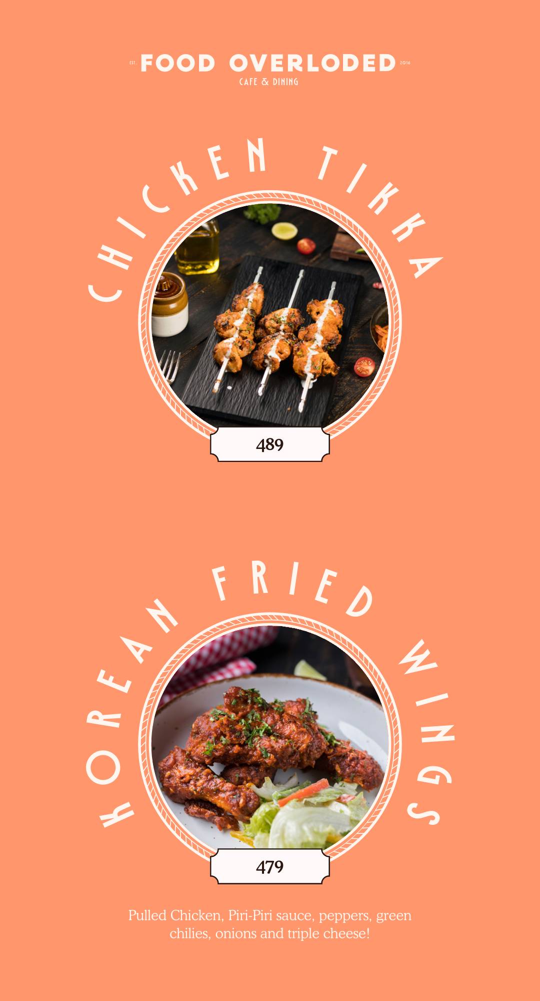 FO- Food Overloded menu