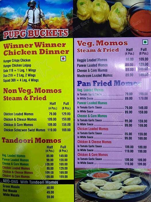 Hungry Beast menu