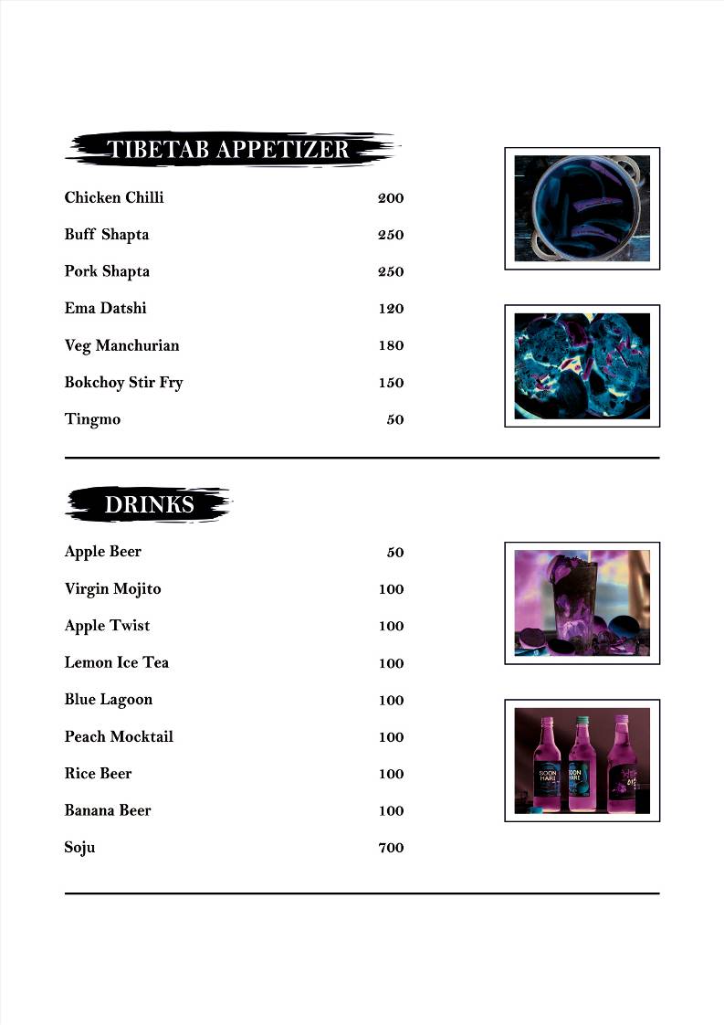 Laphing's Corner menu