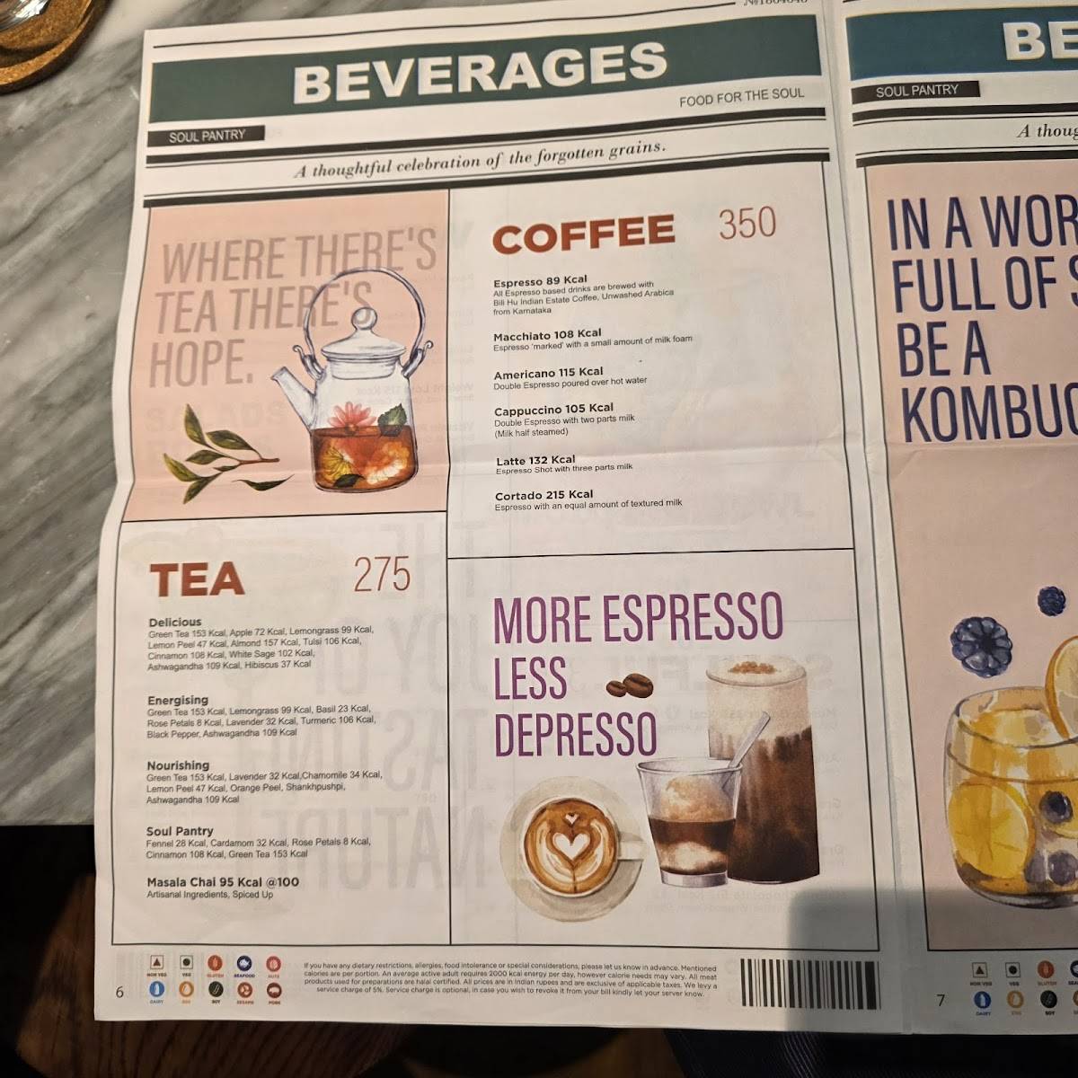 Soul Pantry - Andaz Delhi menu