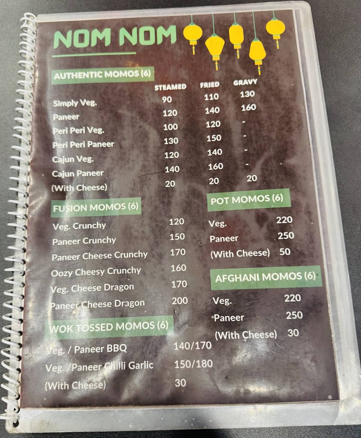 Nom Nom menu