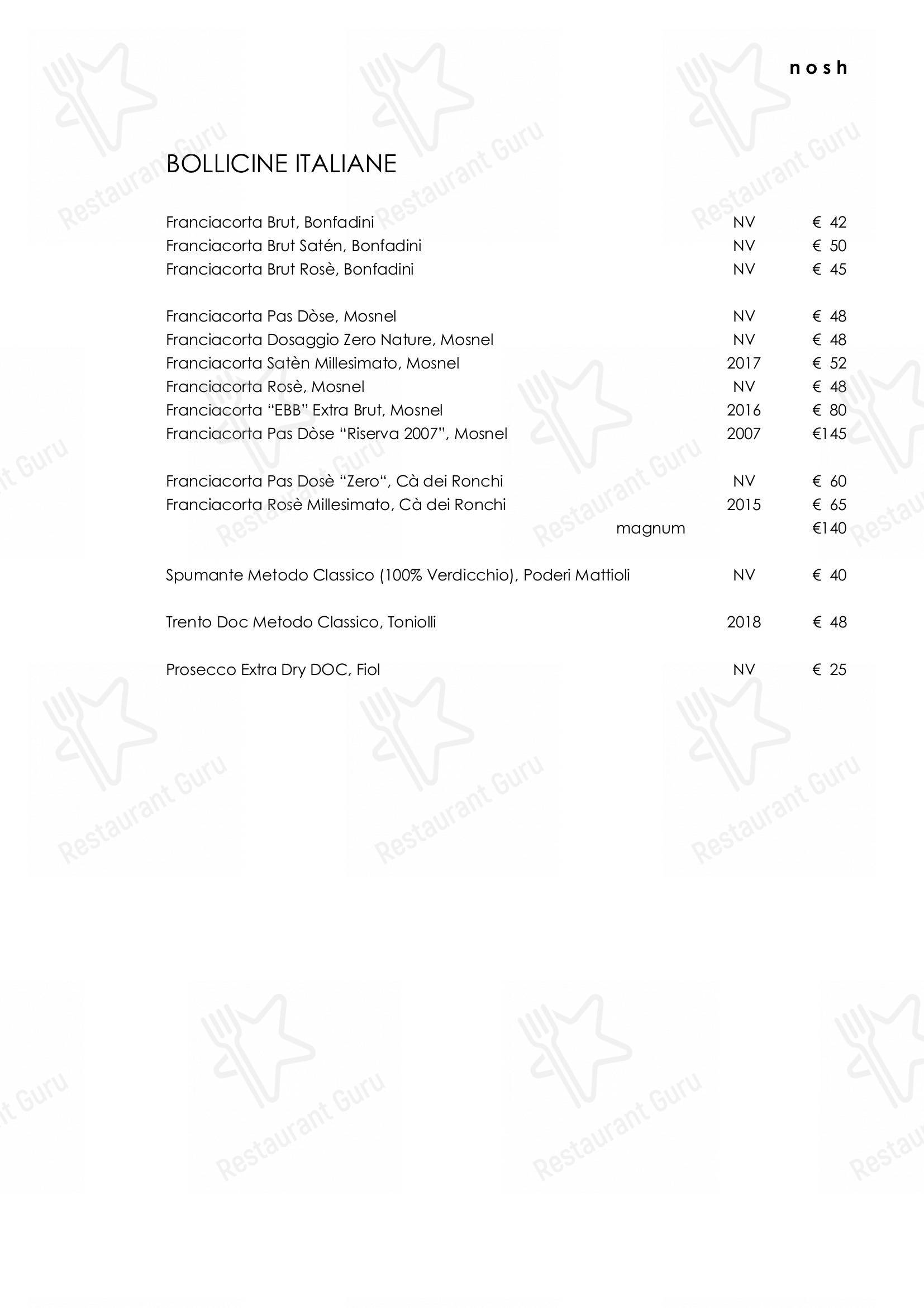 菜单 per Nosh ristorante